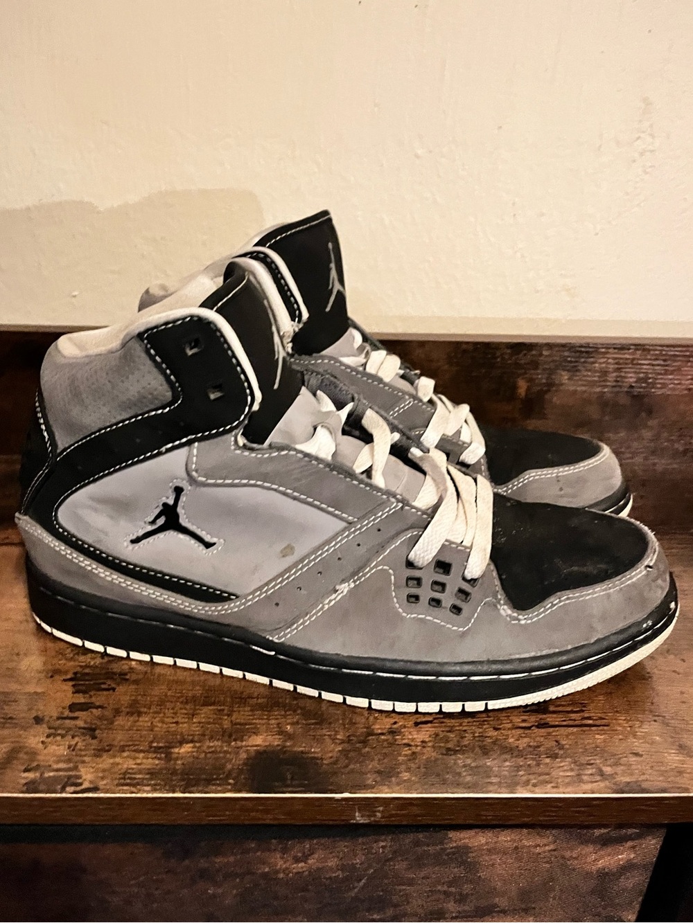 Jordan Mid-Top Sneakers in Gray and Black